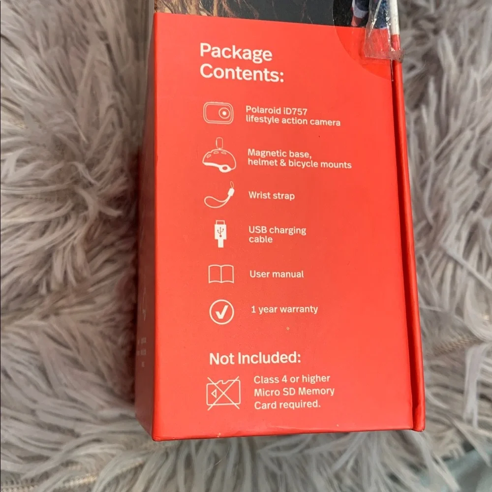 🌹Polaroid Red and White iD757 Digital Action Camera - Open Box